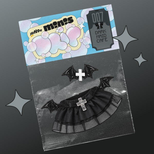Mini Plüsh Anhänger "Dark Maid Cafe" Outfit