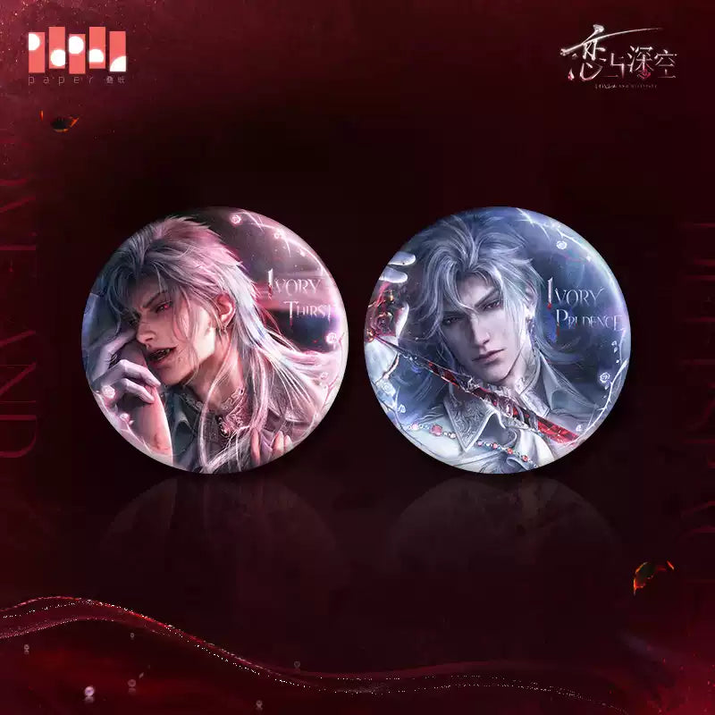 Vorbestellung Love and Deepspace · Sylus Silverwing Fiend Rund Button