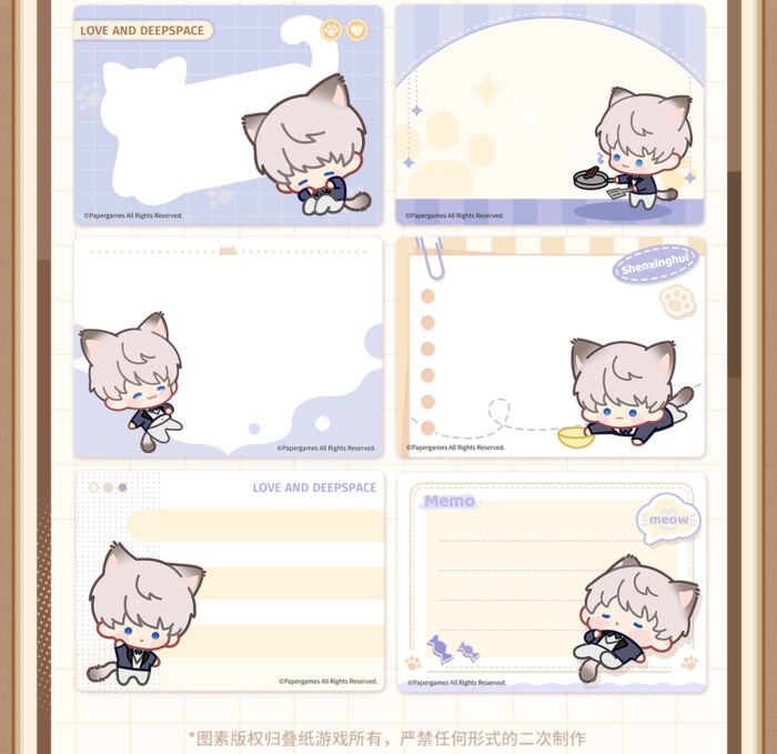 Vorbestellung Love and Deepspace · Your Cat misses you Series Merchandise