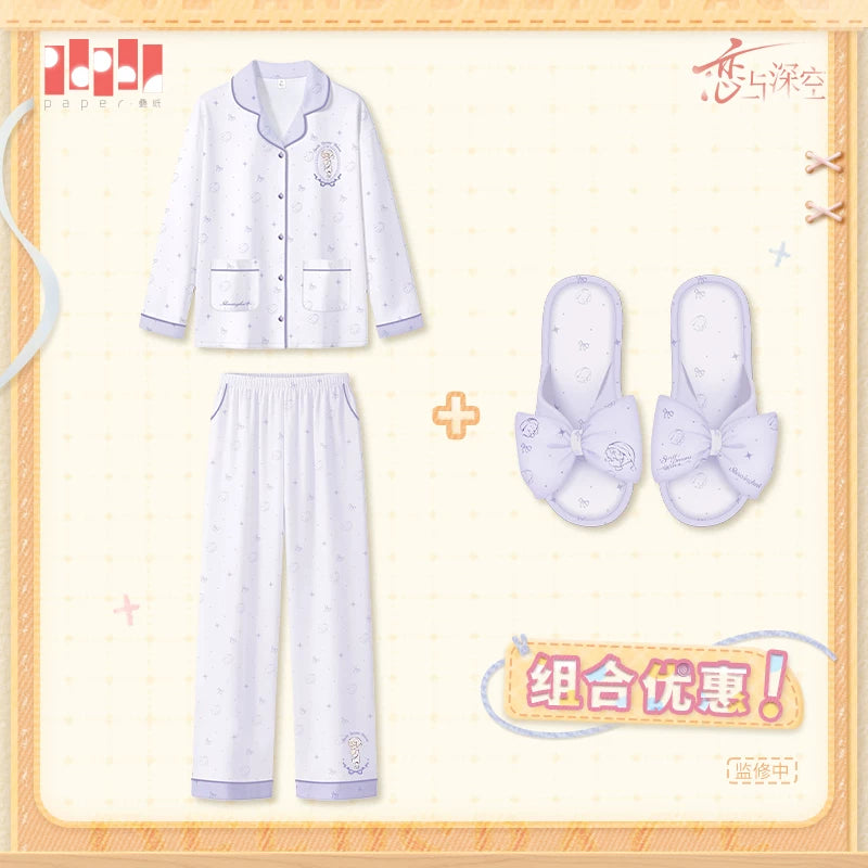 Love and Deepspace · Sweet Dreams Series · Schlafanzug + Hausschuh Slippers Set