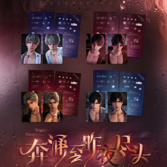 Vorbestellung Love and Deepspace · Night of Secrecy Photo Card + Sticker Set