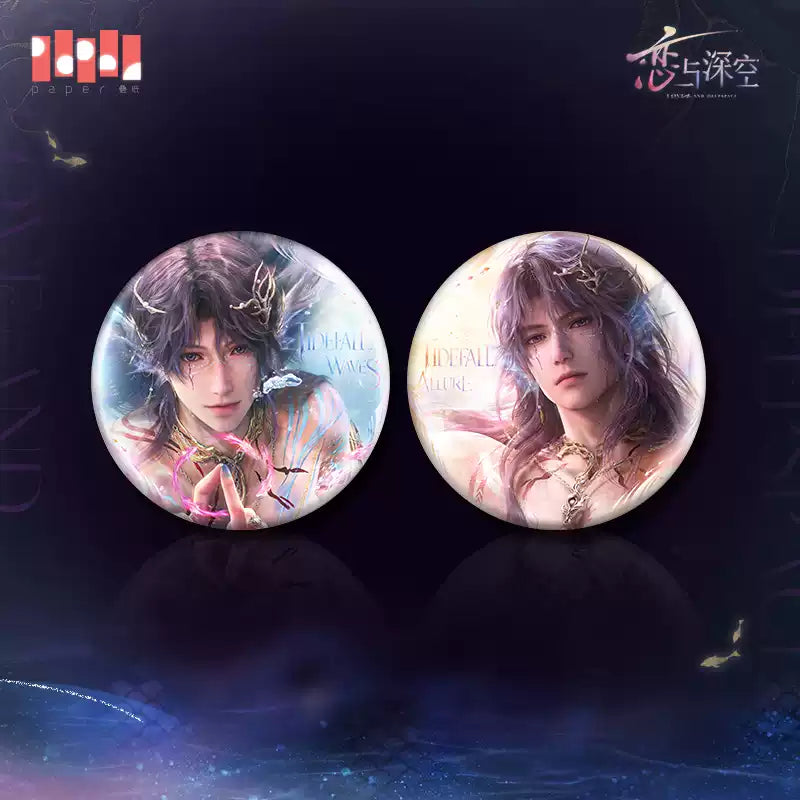 Vorbestellung Love and Deepspace · Rafayel Lemurian Sea God Rund Button