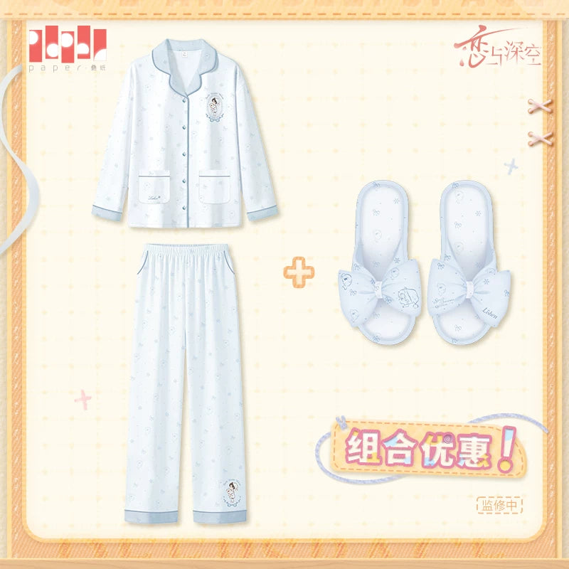 Love and Deepspace · Sweet Dreams Series · Schlafanzug + Hausschuh Slippers Set
