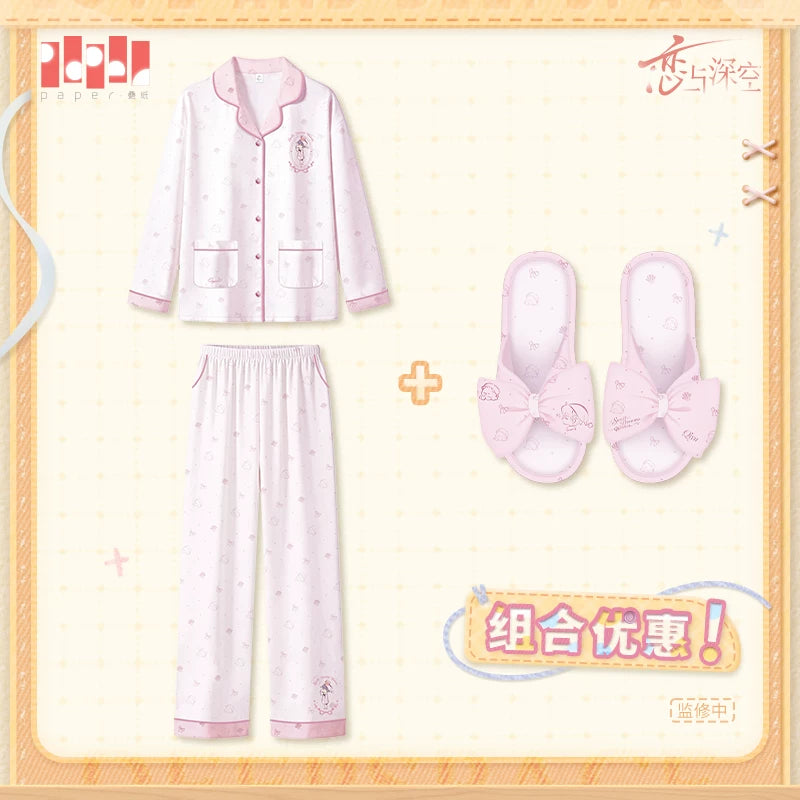 Love and Deepspace · Sweet Dreams Series · Schlafanzug + Hausschuh Slippers Set